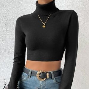 shein cropped turtle neck size S